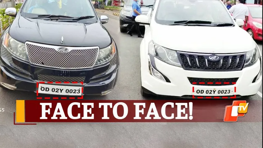 Two Vehicles With Same Number Come Face To Face On Bhubaneswar Road- This Happened Next