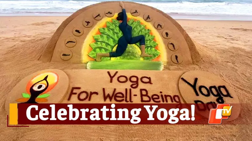 International Yoga Day: Sudarsan Pattnaik & Manas Sahoo Raise Awareness Through Sand Sculptures