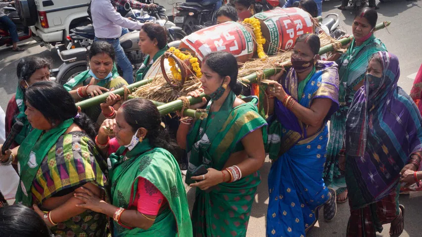 Biju Janata Dal protest in Bhubaneswar