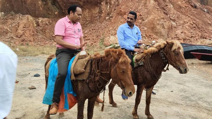 Odisha Govt Officials Ride Mules