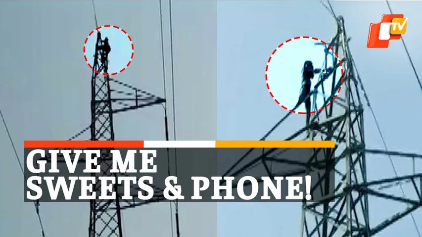 Cuaght On Cam, Man Climbs Electricity Tower