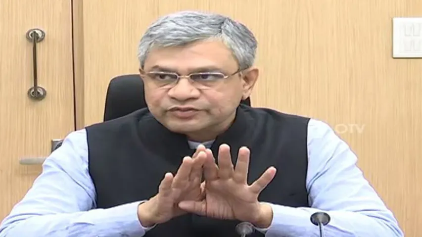 Rail Minister Ashwini Vaishnaw At A Press Conference Today