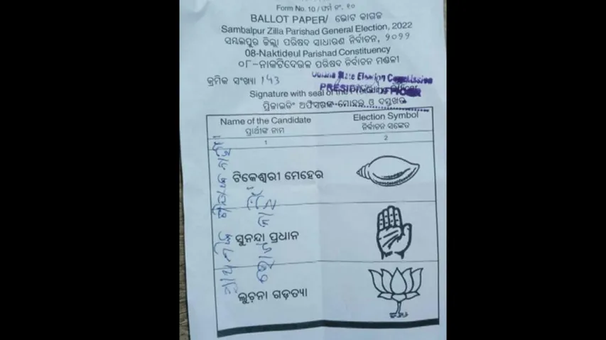 'No Primary Education, No Vote': Photo Of Ballot Paper With Message Goes Viral In Redhakhol