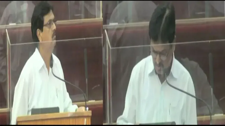 FM Pujari Presenting Budget In Odisha Assembly
