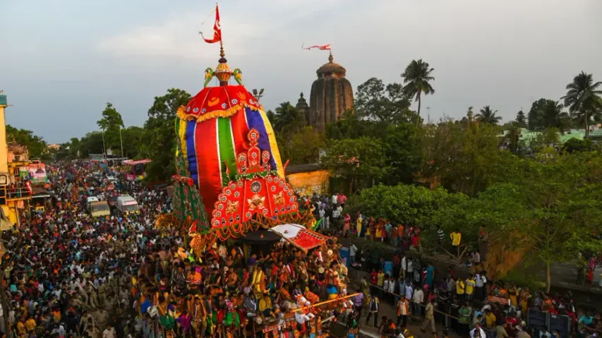 Lord Lingaraj’s Rukuna Rath Yatra In Bhubaneswar 