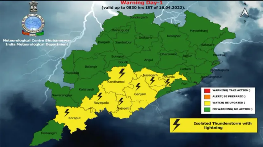 Thunderstorm, lightning warning for Odisha, Check IMD's Latest Weather Forecast