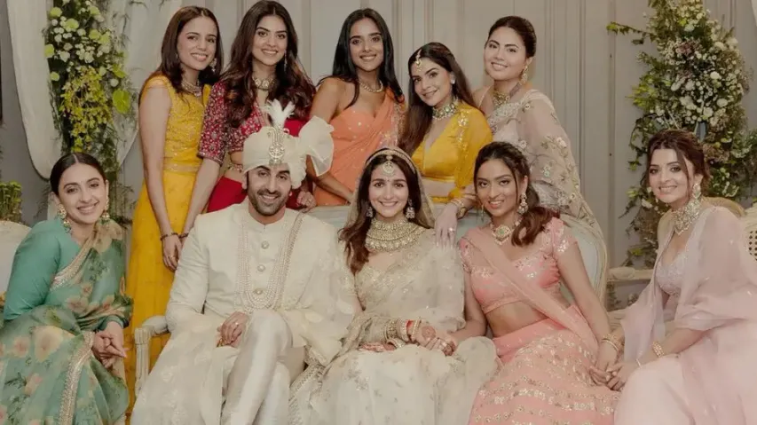 Ranbir & Alia With the Bridesmaids