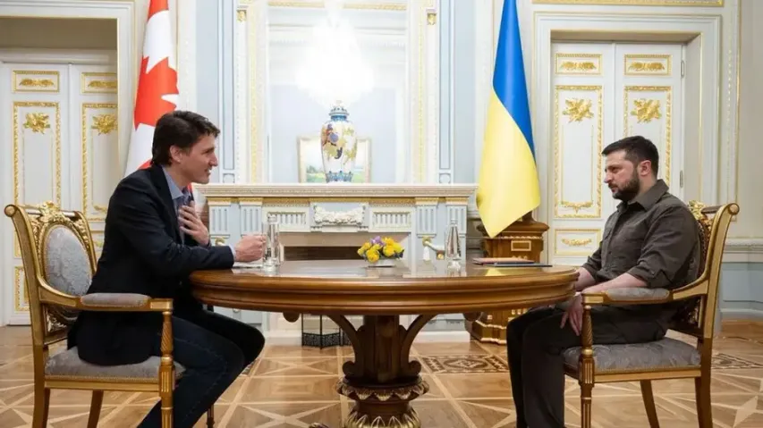Trudeau meets Zelensky 