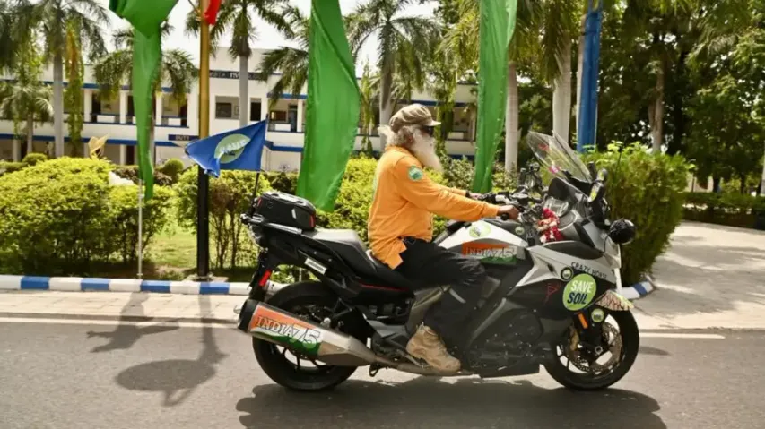 Save Soil Movement: Sadhguru reaches India after covering 26 nations on bike, gets rousing welcome