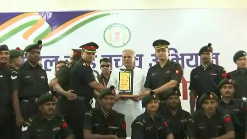 Chhattisgarh CM Bhupesh Baghel With NDRF Team