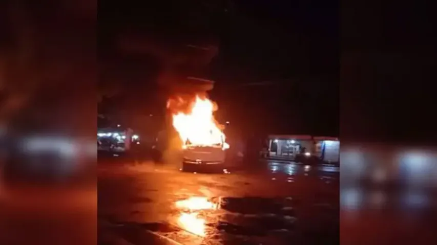 SUV torched following group clash in Bhubaneswar