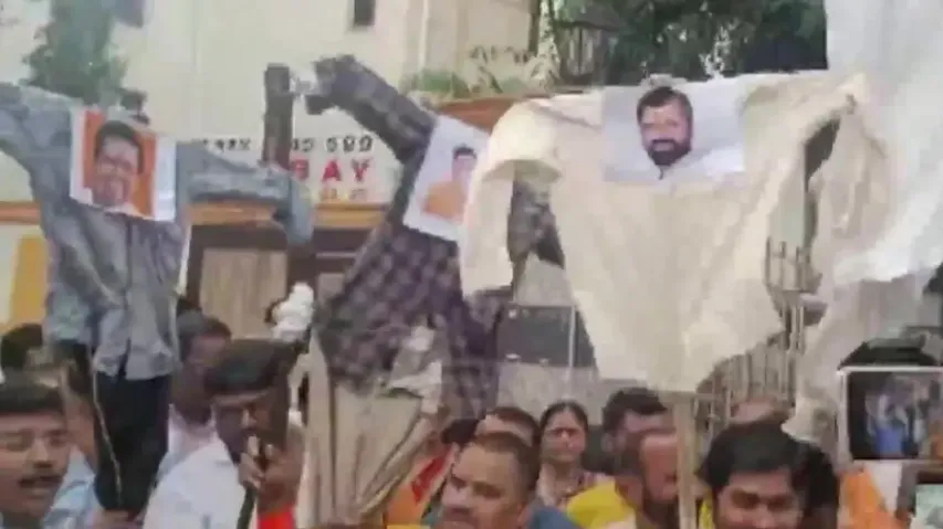 Maha: Shiv Sena workers agitate against rebel MLAs in Osmanabad, Nanded