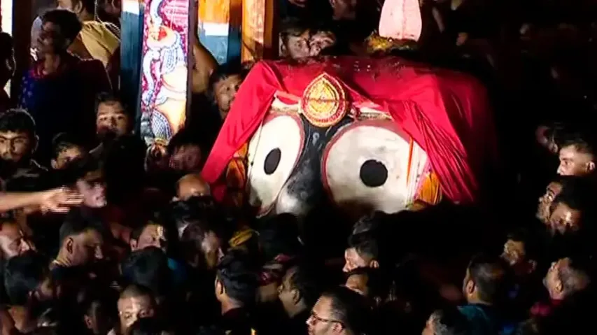 Lord Jagannath Being Taken To Adapa Mandap