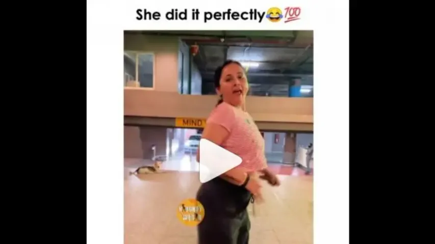 Girl imitating Malaika Arora's walk 