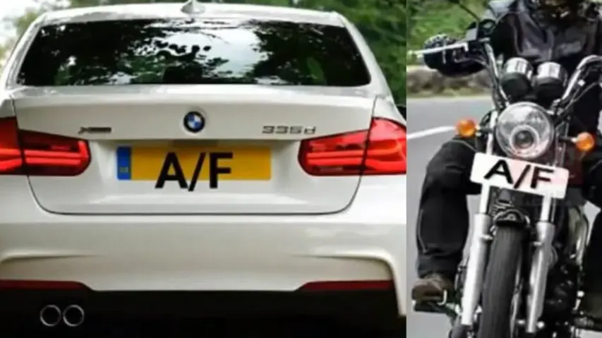 This is why ‘A/F’ is written on a new vehicle’s number plate