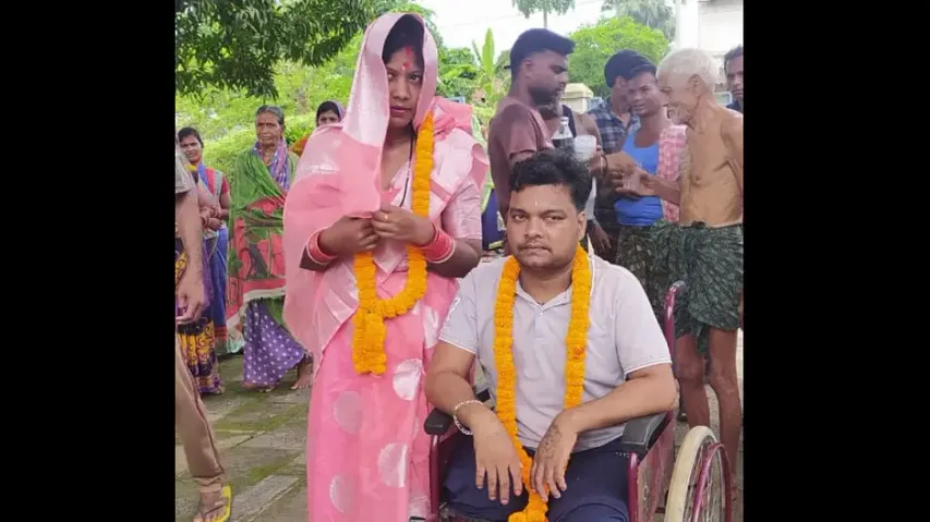 Jagatsinghpur girl sets example, marries lover who lost both legs in accident