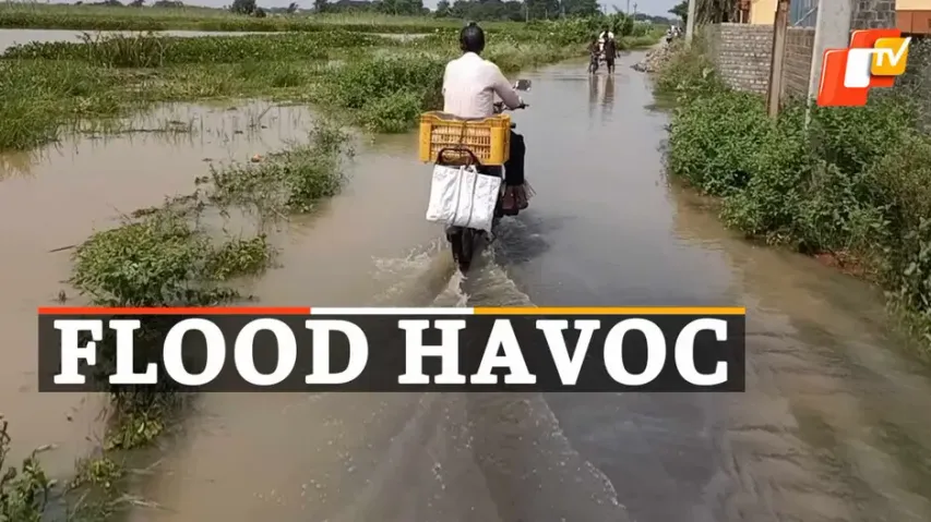 Flood, Choudwar, Road Submerged, Cuttack, Heavy Rainfall, 