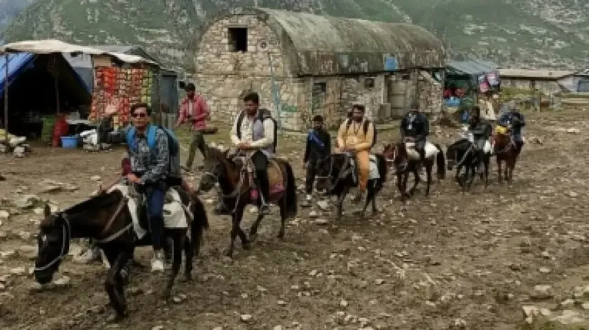 Pilgrims during the Amarnath Yatra