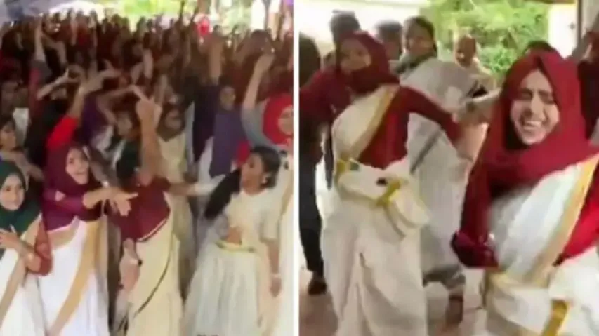 Hijab-clad schoolgirls take internet by storm with their dance moves during Onam celebrations