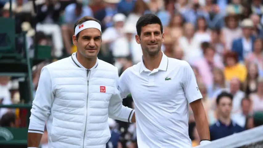 Novak Djokovic and Roger Federer