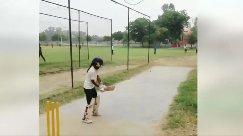 Pari Sharma Practicing In Nets
