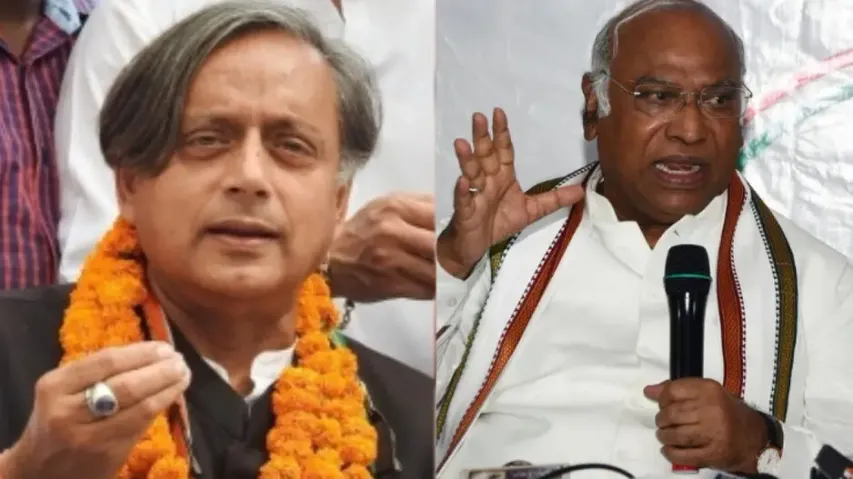 Senior party leaders Mallikarjun Kharge and Shashi Tharoor are in the fray for the top post