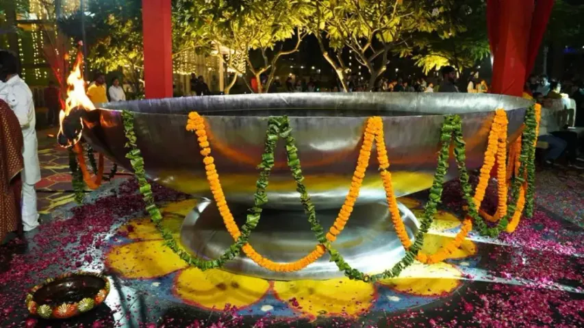 World's largest diya lit in SAS Nagar