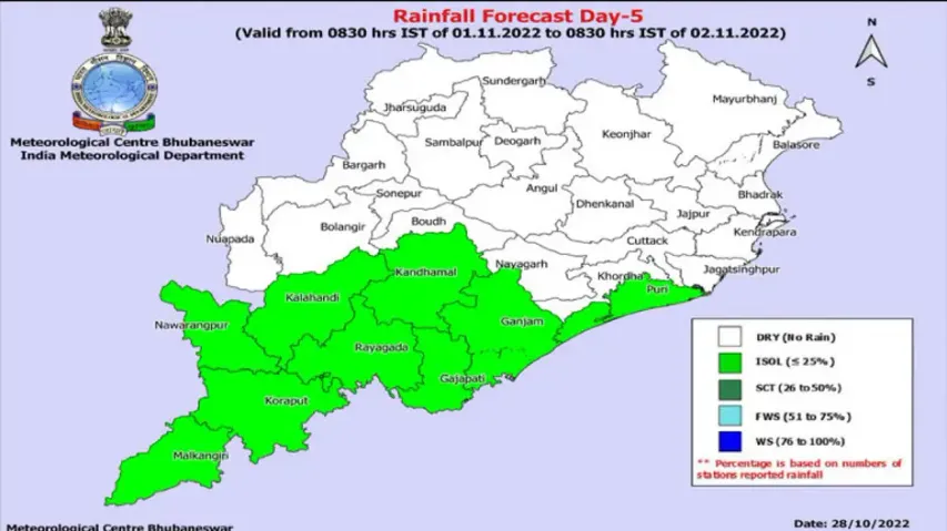 IMD Predicts Rainfall In Odisha