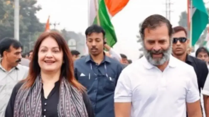 Actress Pooja Bhatt joins Rahul Gandhi’s Bharat Jodo Yatra in Hyderabad