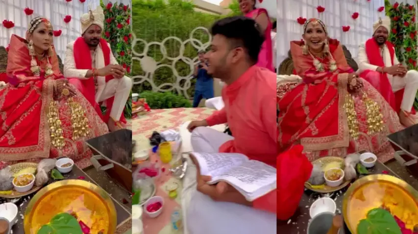 Panditji turns wedding mandap into laughter stage for bride and groom