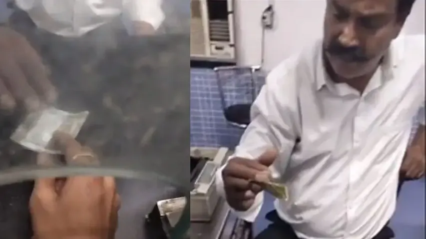 Railway staff’s ‘magic show’ at ticket counter, Rs 500 turns Rs 20 #Watch