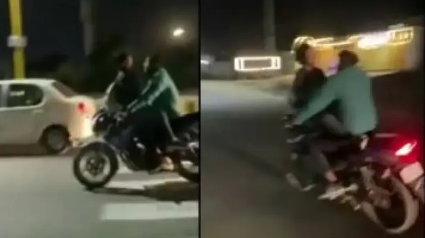 Romance on wheels! Couple spotted kissing on bike during Valentine’s week