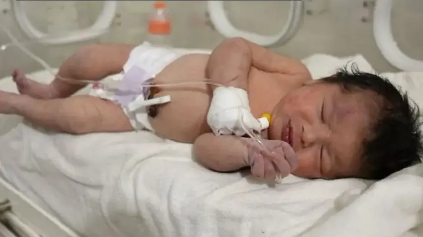 Baby girl born under rubble after Syria earthquake named Aya ‘Miracle’