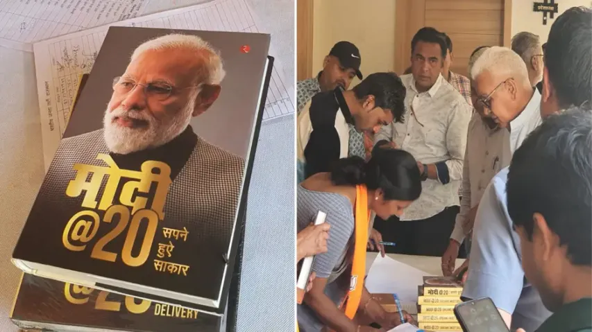 'Modi@20 Sapne Hue Sakar' sells like hot cakes at BJP office in Jaipur