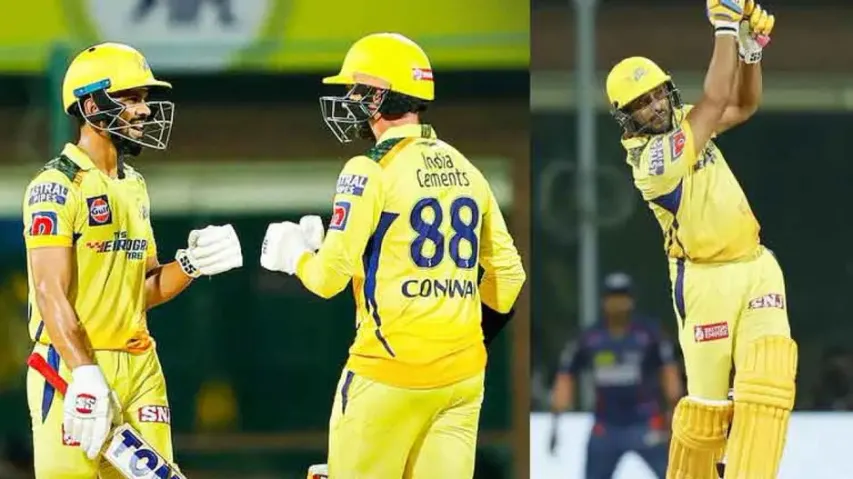 IPL 2023: Gaikwad, Conway, Dhoni, Rayudu star as CSK post 217/7 against LSG