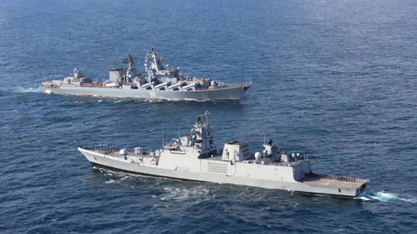 India Kick Starts Naval Drill With Russia In Eastern Indian Ocean