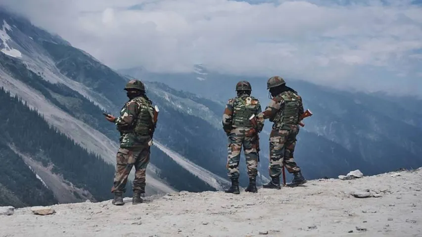 Indian Troops At Vantage Point On North Bank Of Pangong Lake