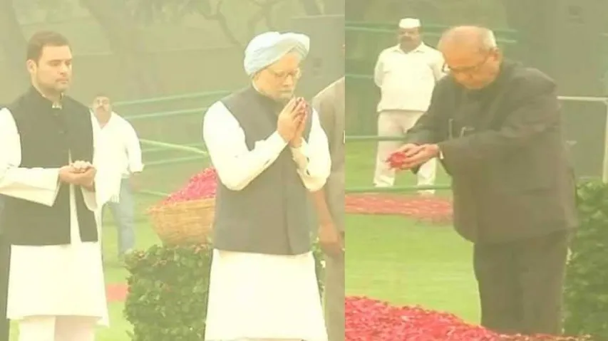 Pranab, Manmohan, Rahul offer tribute to Indira Gandhi