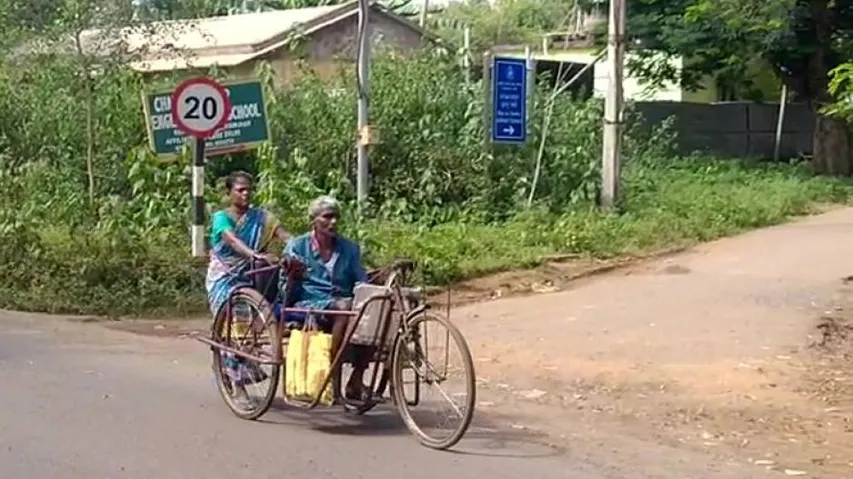 Shame: Woman in Odisha Carries Divyang Husband 18 Kms On Tricycle For Pension