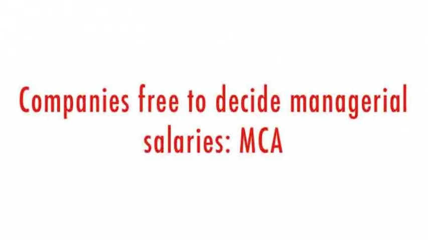 Companies free to decide managerial salaries: MCA