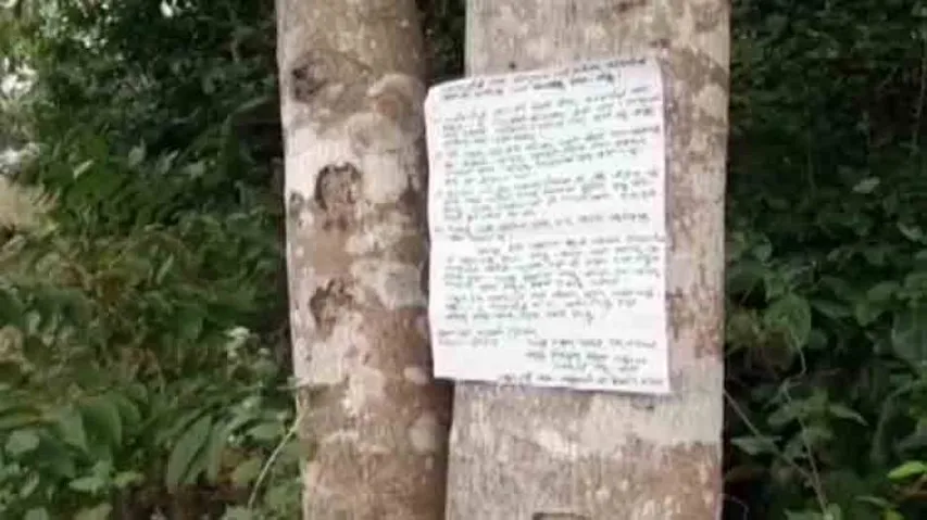 Locals protest 'Maoist Bandh' through posters; govt bus services suspended in Koraput