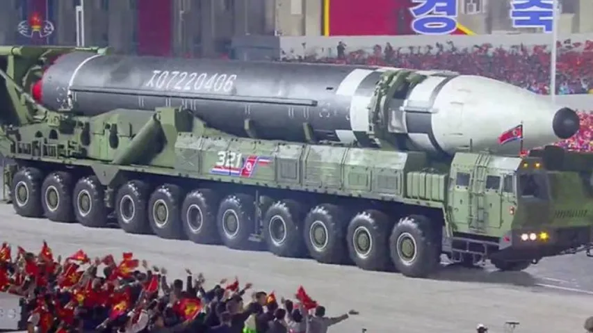 North Korea Displays New Ballistic Missile At Military Parade