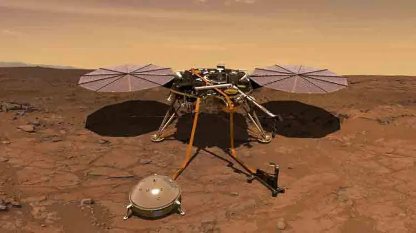 NASA photographs Mars InSight lander from space