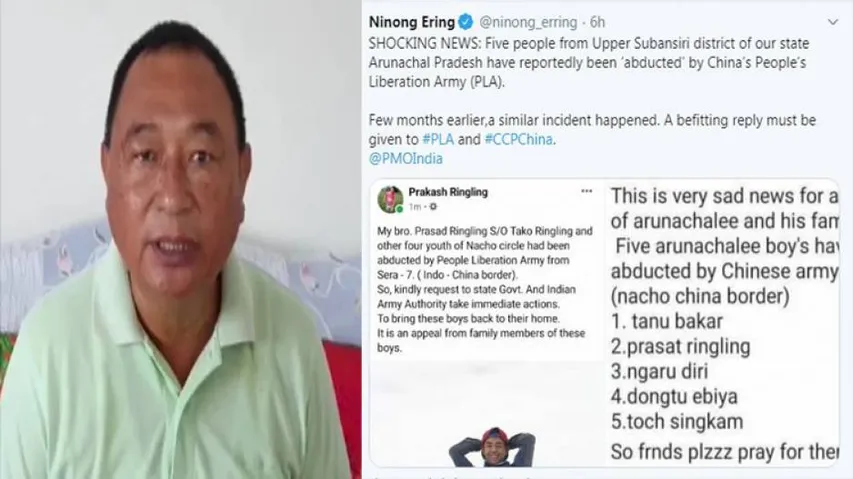Five People Abducted By PLA In Arunachal Pradesh, Claims Congress MLA