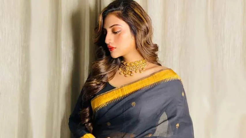 Nusrat Jahan Slays Saree look Post Discharge From Hospital (Check Pics)
