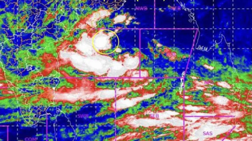 Deep Depression Over BoB In 12 Hours, Rainfall Warning Issued For Odisha & Andhra