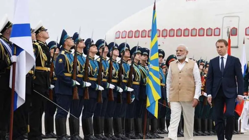 PM Modi Arrives In Russia On 2-Day Visit