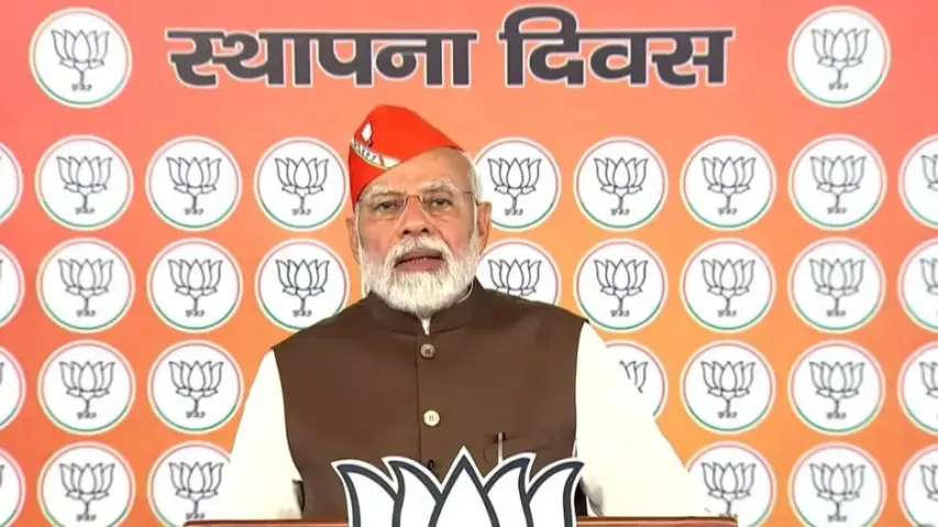 Stand For Rashtra Bhakti Instead Of Parivar Bhakti: PM Modi At BJP 42nd Foundation Day