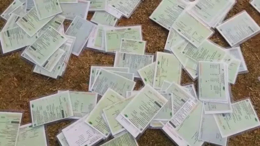 NFSA ration cards lying abandoned on roadside in Dhenkanal