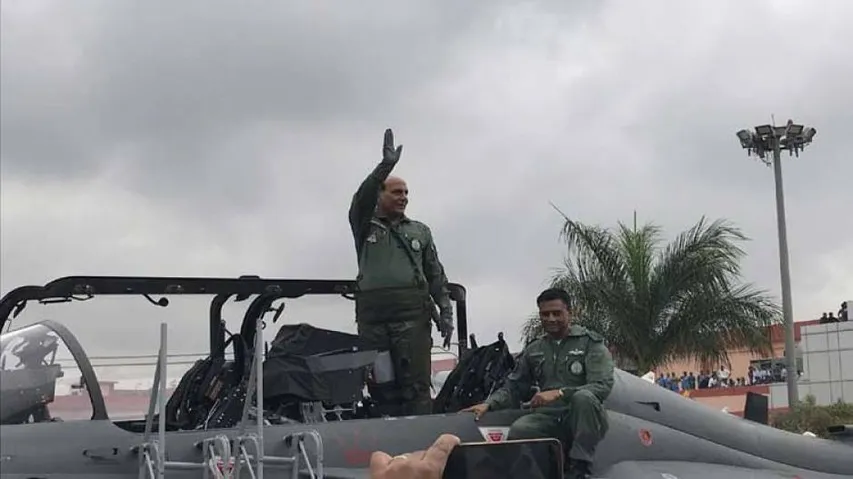 Rajnath's Maiden Sortie On Tejas LCA In Bengaluru